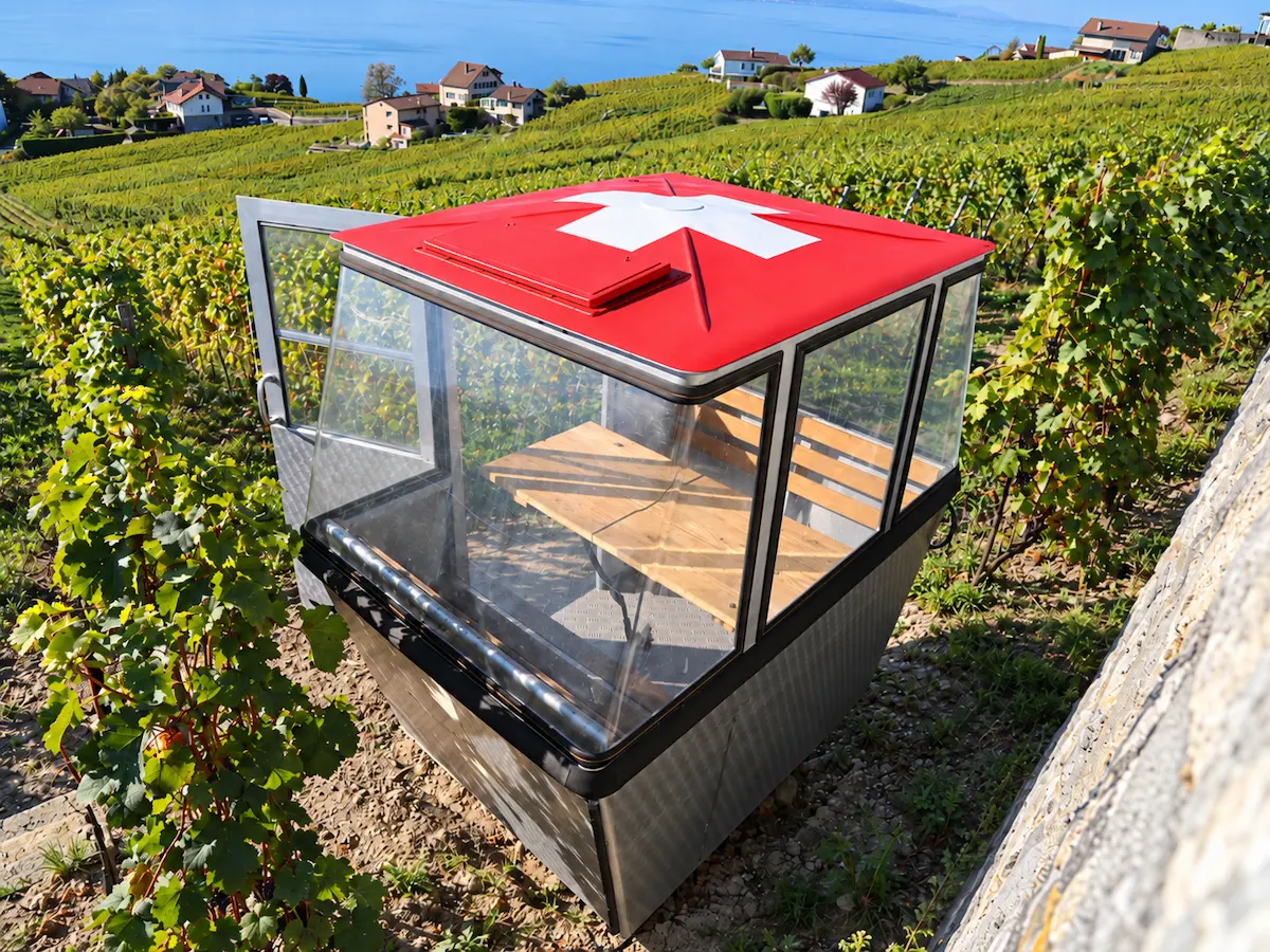 La Cabine en bois nichée au cœur des vignes du Lavaux